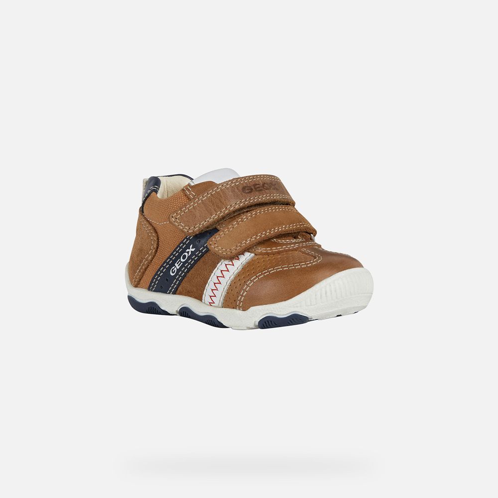 Basket Geox New Balu Boy - Marron - Bebe 708629-JFI